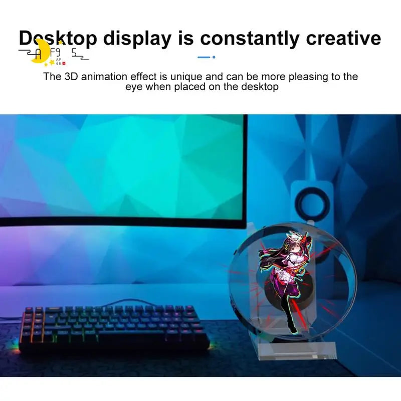 AF95-3D Fan Hologram Projector Desktop LED Sign Holographic Lamp Player Remote Display Support Images And Video