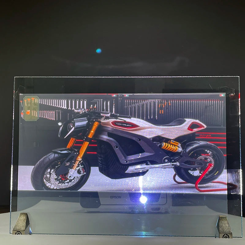 3D Transparent Holographic Projection Screen Adhesive Rear Projection Film for Exhibition Showcase Advertising Different Sizes