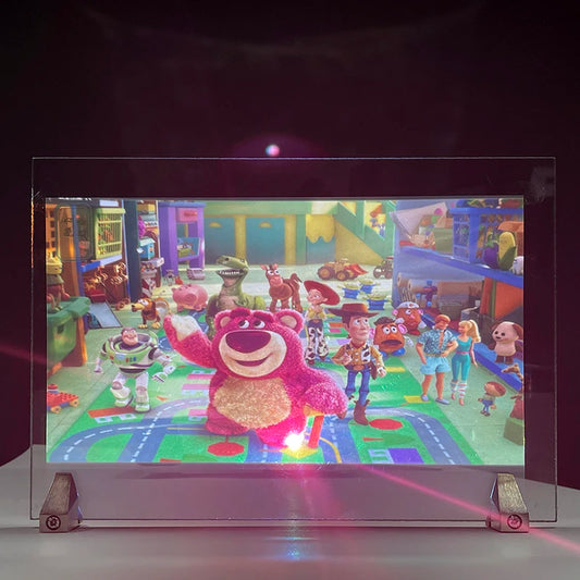 3D Transparent Holographic Projection Screen Adhesive Rear Projection Film for Exhibition Showcase Advertising Different Sizes