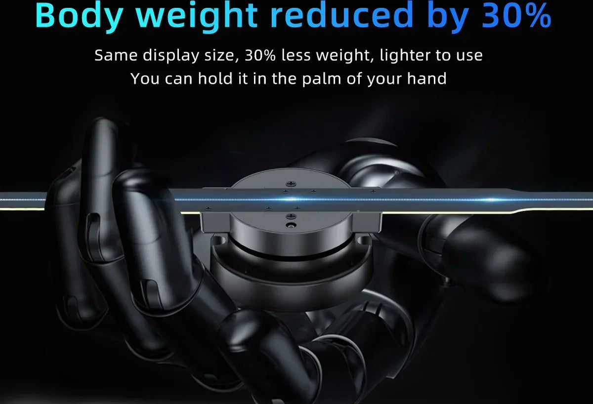 42cm 3D Holographic Fan Wifi Remote Custom ICONS DIY Video LOGO LED Neon Lights Rotating Display AD 3D Holographic Projector