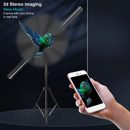 42cm 3D Holographic Projector 224 LED Lamp Beads Upload Holographic 3D Photos Videos Via WIFI and PC Display Advertising Machine