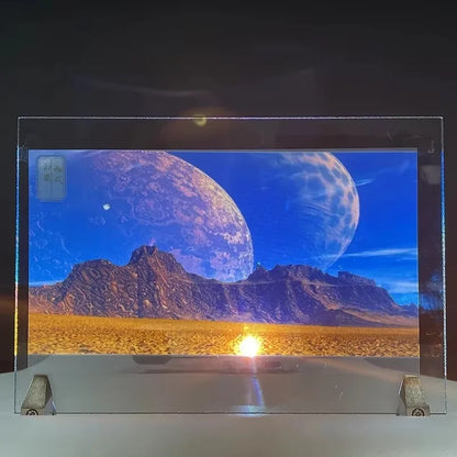 3D Transparent Holographic Projection Screen Adhesive Rear Projection Film for Exhibition Showcase Advertising Different Sizes